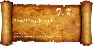 Tamásy Kitti névjegykártya